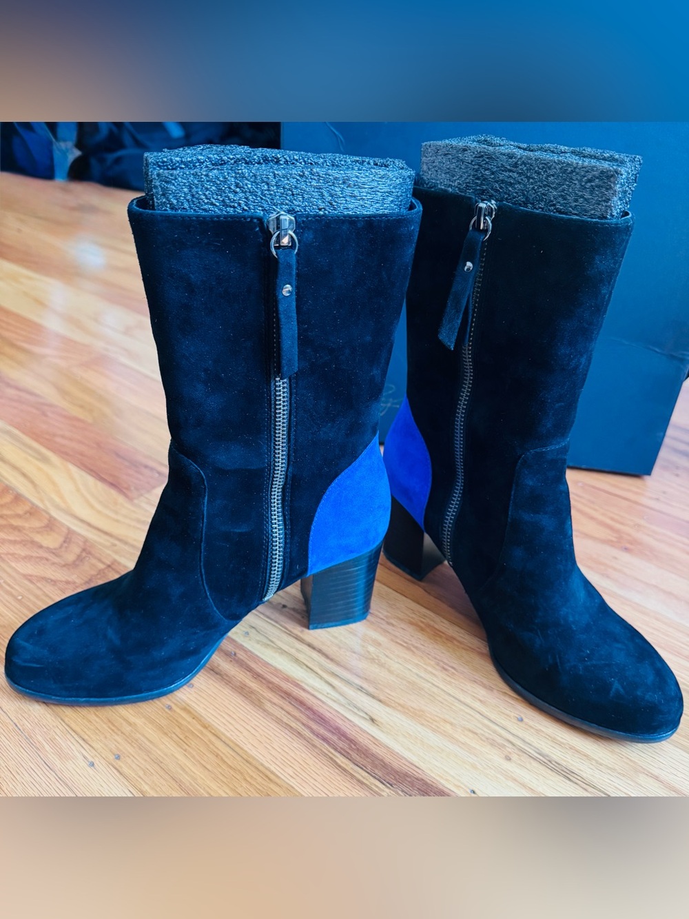 Shoes of Prey Black Suede Ankle Boots